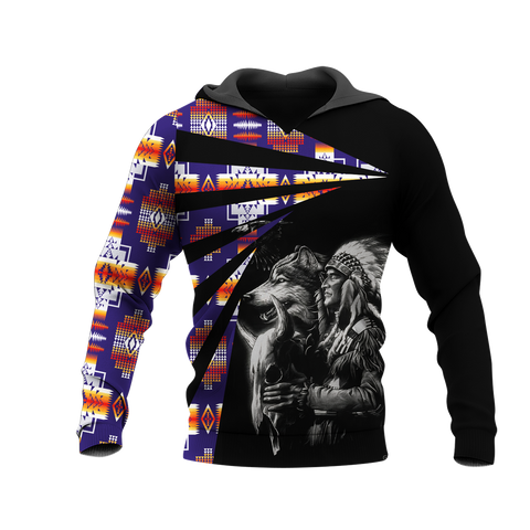 Powwow StoreHD0011884 Pattern Native Pride 3D Hoodie