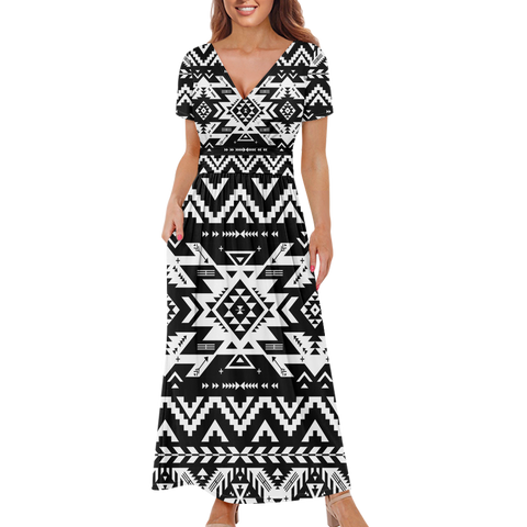 Powwow StoreGBNAT00441 Pattern Native Ladies Dress