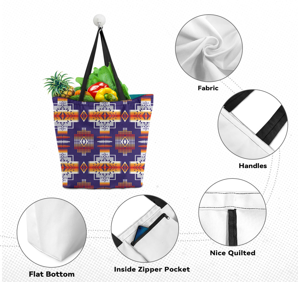 Powwow Storegb nat0004 pattern tribe canvas shopping bag