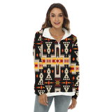 GB-NAT00062-01 Native American Women's Borg Fleece Sweatshirt