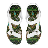 GB-NAT00023 Pattern Native American Open Toes Sandals