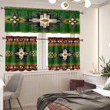 GB-NAT0001 Pattern Native American  Curtain Valance and Kitchen Tiers Set