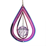 Powwow Store3d rotating tree of life outdoor wind chimes for garden colorful outside decoration wind spinner room decor crystals pendants