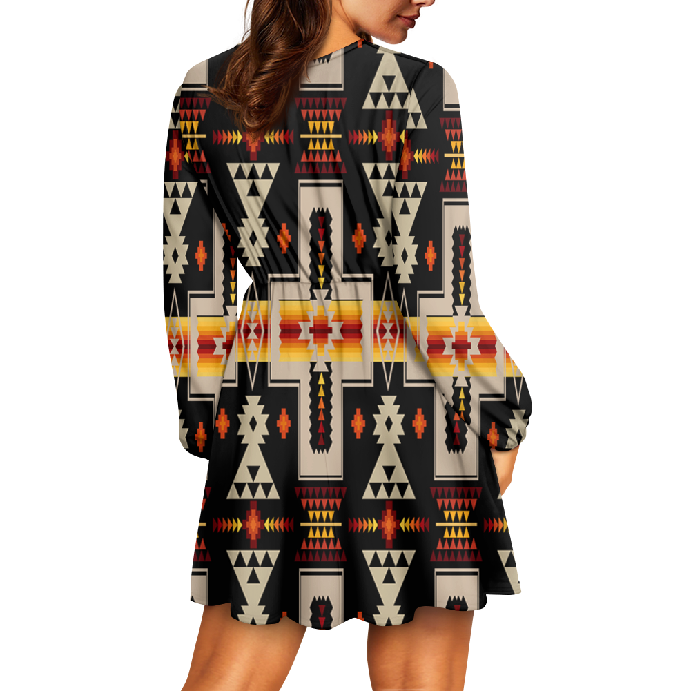 Powwow Storegb nat00062 01 pattern native american womens v neck dress