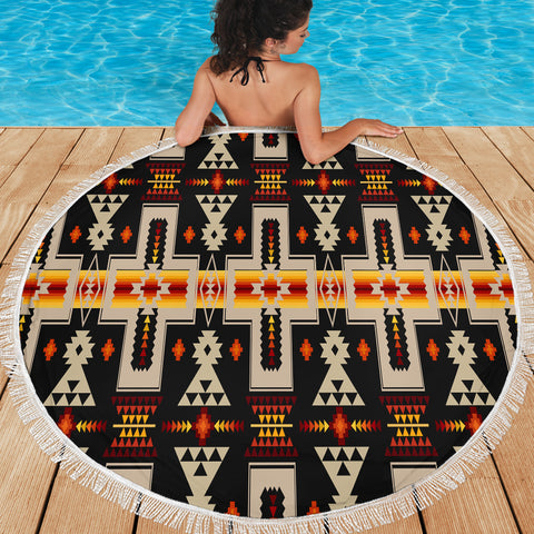 Powwow StoreGBNAT0006201 Native American Design Beach Blanket