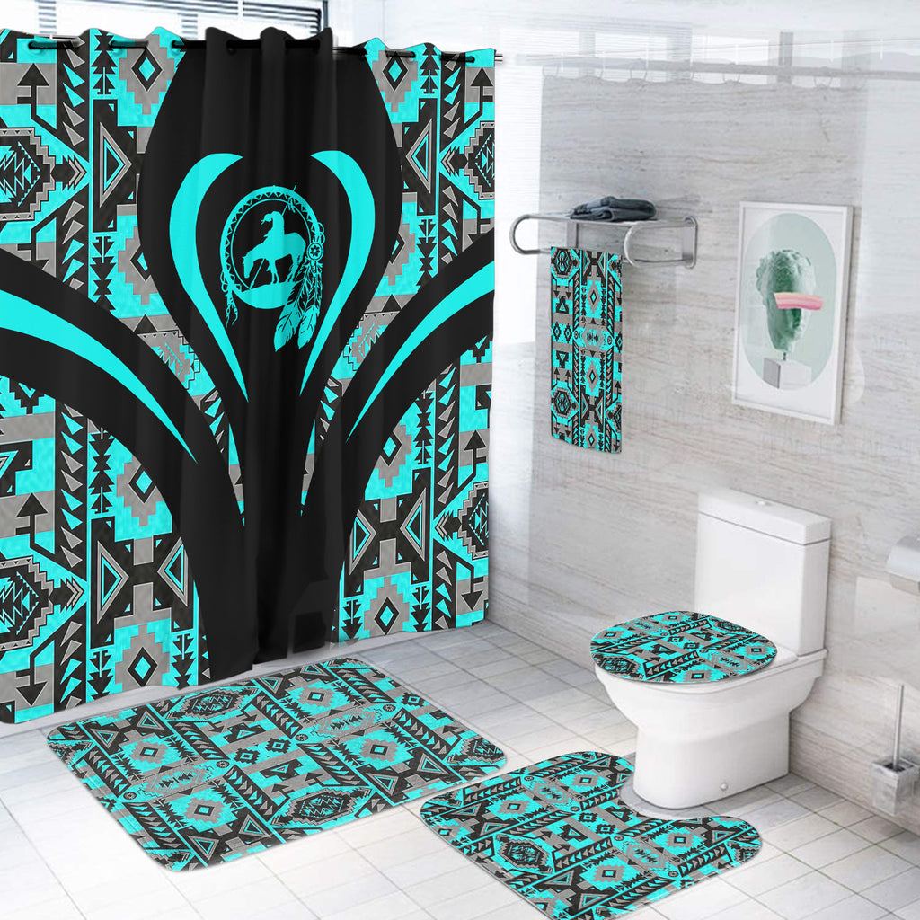 Powwow StoreBS000328 Pattern Native American Bathroom Set