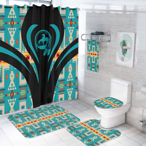 BS-000332 Pattern Native American Bathroom Set