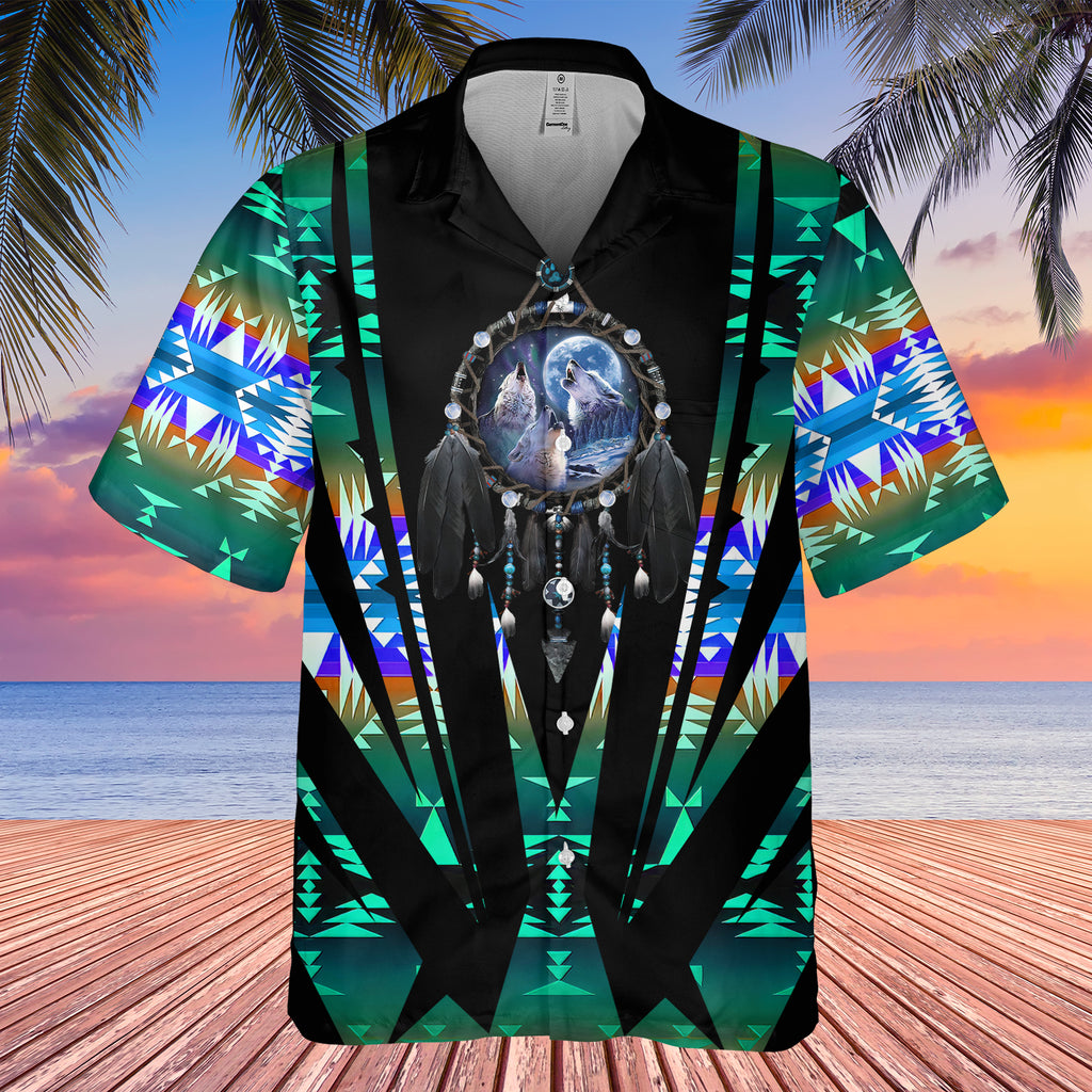 GB-HW000443 Tribe Design Native American Hawaiian Shirt 3D