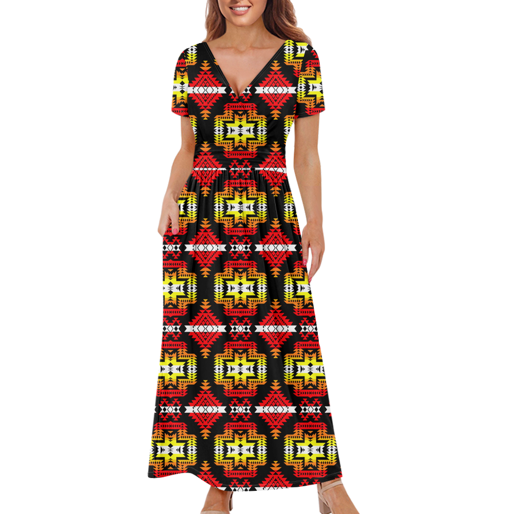 GB-NAT00656 Pattern Native Ladies Dress