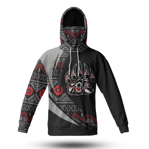 Powwow StoreHWM0040 Pattern Tribal Native 3D Hoodie With Mask