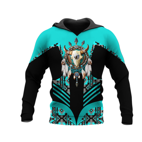 Powwow StoreHD001190 Pattern Native Pride 3D Hoodie