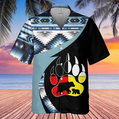 GB-HW000986 Tribe Design Native American Hawaiian Shirt 3D