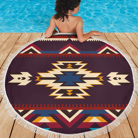 Powwow StoreGBNAT00736 Native American Design Beach Blanket