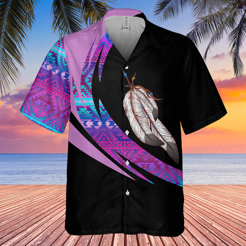 GB-HW000858 Tribe Design Native American Hawaiian Shirt 3D