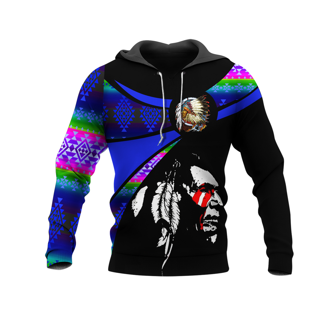 Powwow StoreHD000827 Pattern Native Pride 3D Hoodie