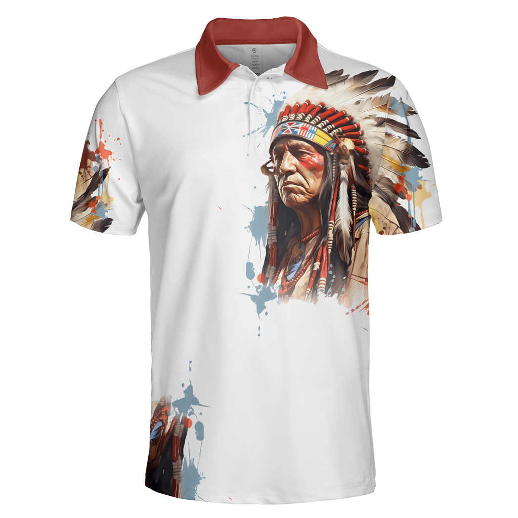 Powwow StorePOLO0060 Native American  Polo TShirt 3D