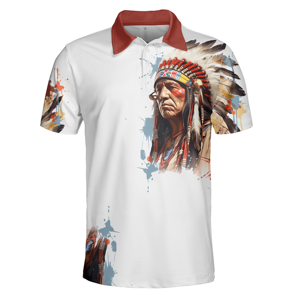 POLO0060 Native American  Polo T-Shirt 3D
