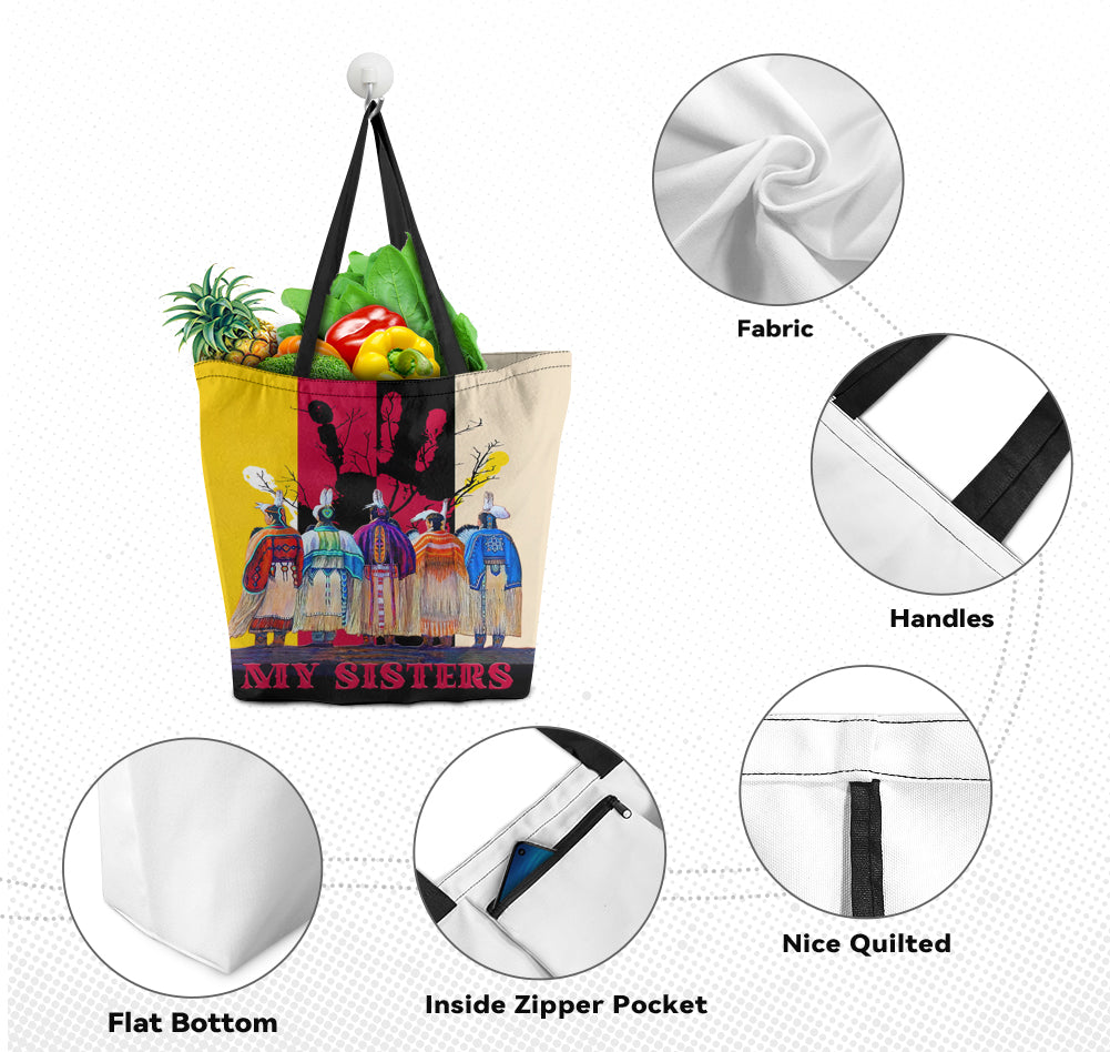GB-NAT00616-02 Pattern Tribe Canvas Shopping Bag (Copy)