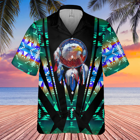 Powwow StoreGBHW000446 Tribe Design Native American Hawaiian Shirt 3D