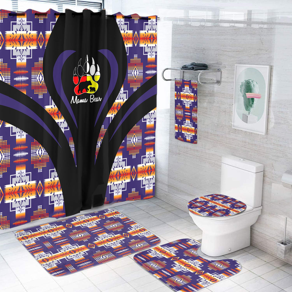 Powwow StoreBS000336 Pattern Native American Bathroom Set