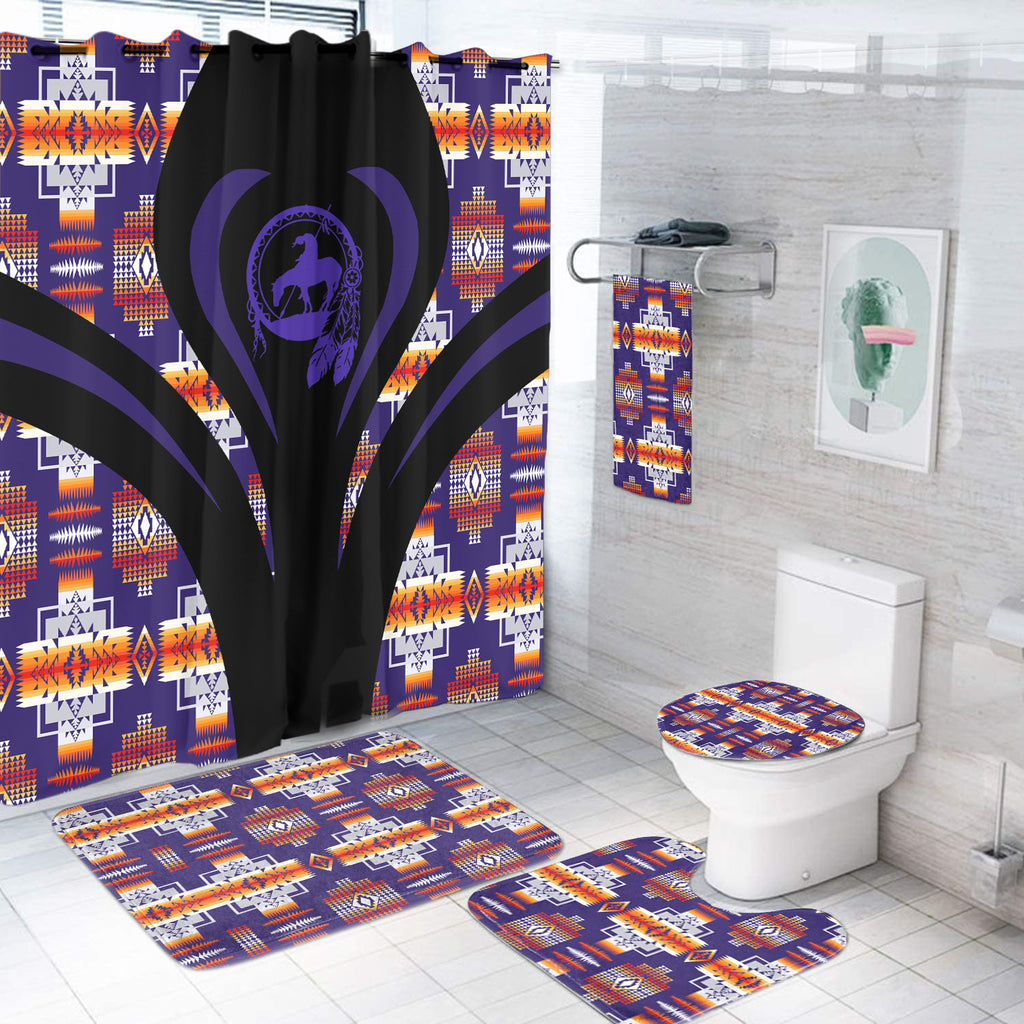 Powwow StoreBS000337 Pattern Native American Bathroom Set