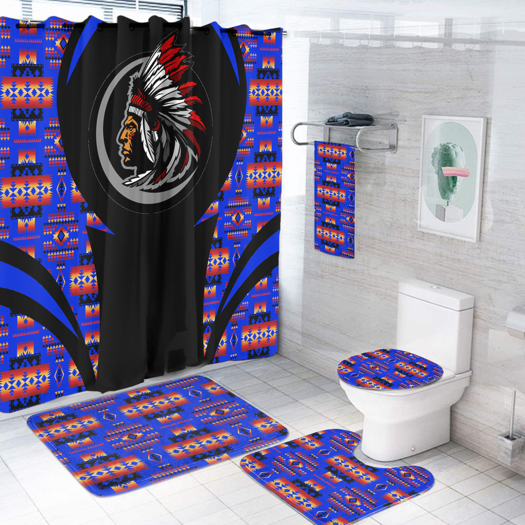 Powwow StoreBS000339 Pattern Native American Bathroom Set