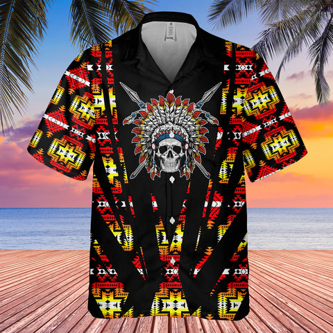 GB-HW000449 Tribe Design Native American Hawaiian Shirt 3D