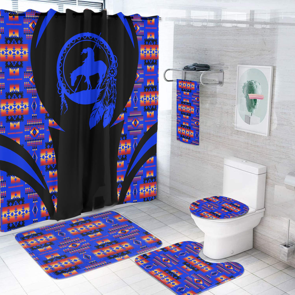 Powwow StoreBS000342 Pattern Native American Bathroom Set