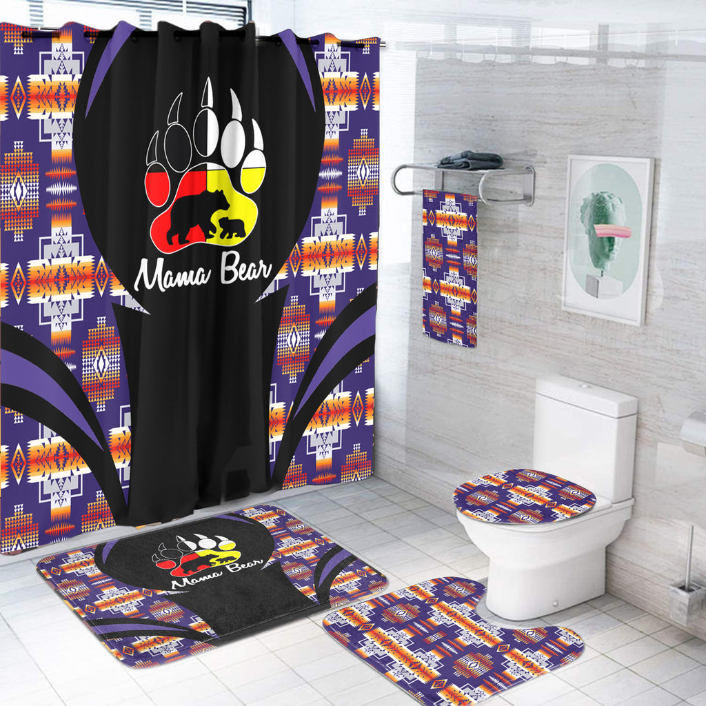 Powwow StoreBS000345 Pattern Native American Bathroom Set