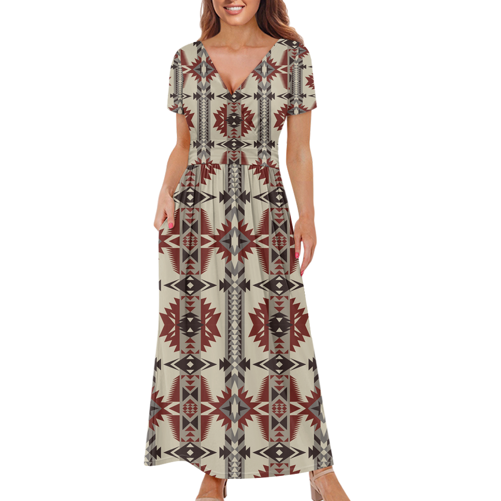 GB-NAT00594 Pattern Native Ladies Dress