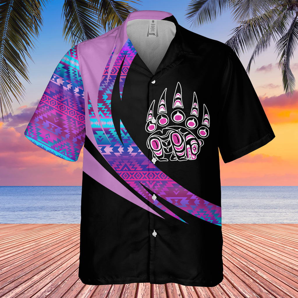 Powwow StoreGBHW000859 Tribe Design Native American Hawaiian Shirt 3D