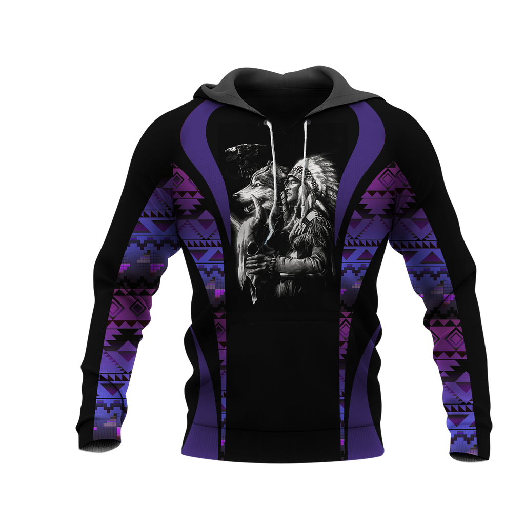 Powwow StoreHD0011559 Pattern Native Pride 3D Hoodie