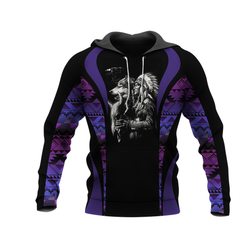 Powwow StoreHD0011559 Pattern Native Pride 3D Hoodie