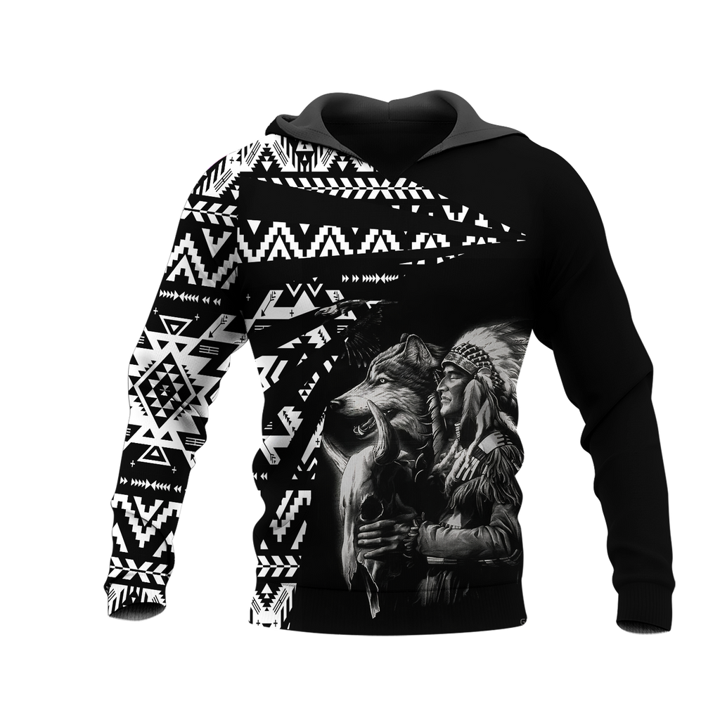 Powwow StoreHD0011910 Pattern Native Pride 3D Hoodie