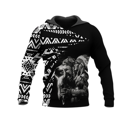 Powwow StoreHD0011910 Pattern Native Pride 3D Hoodie