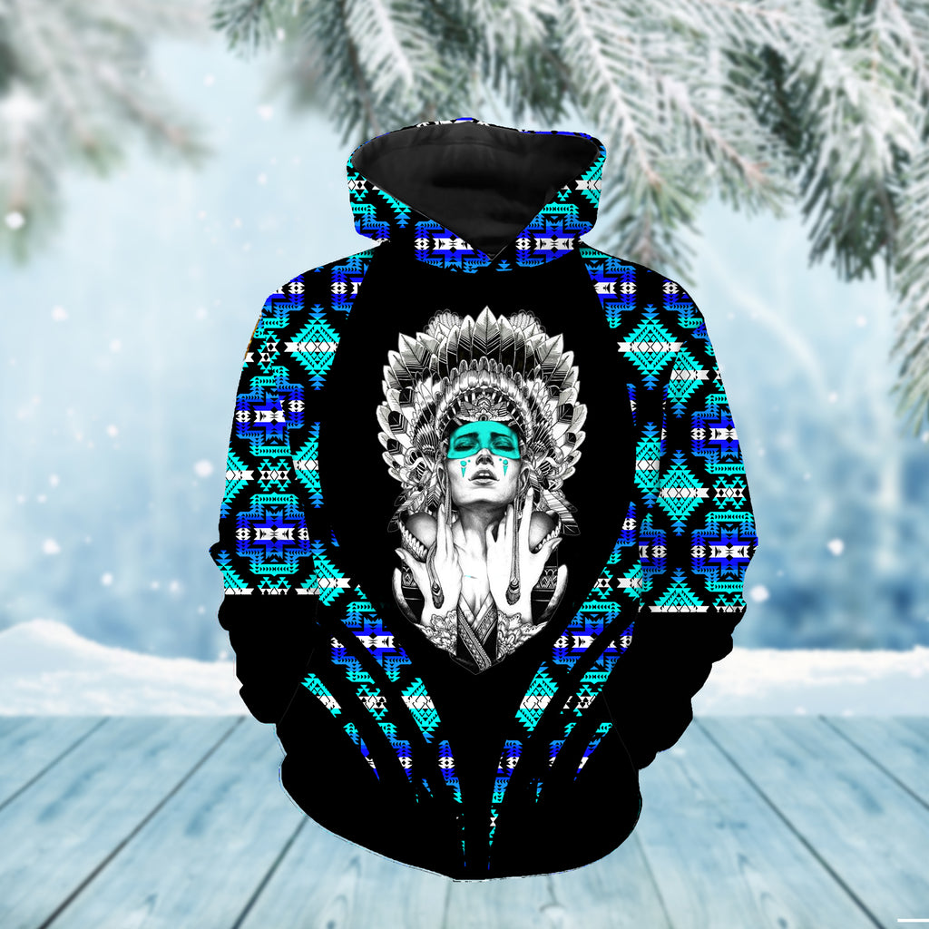 Powwow StoreHD0011743 Pattern Native Pride 3D Hoodie