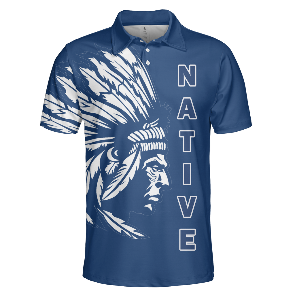 Powwow StorePOLO0064 Native American  Polo TShirt 3D