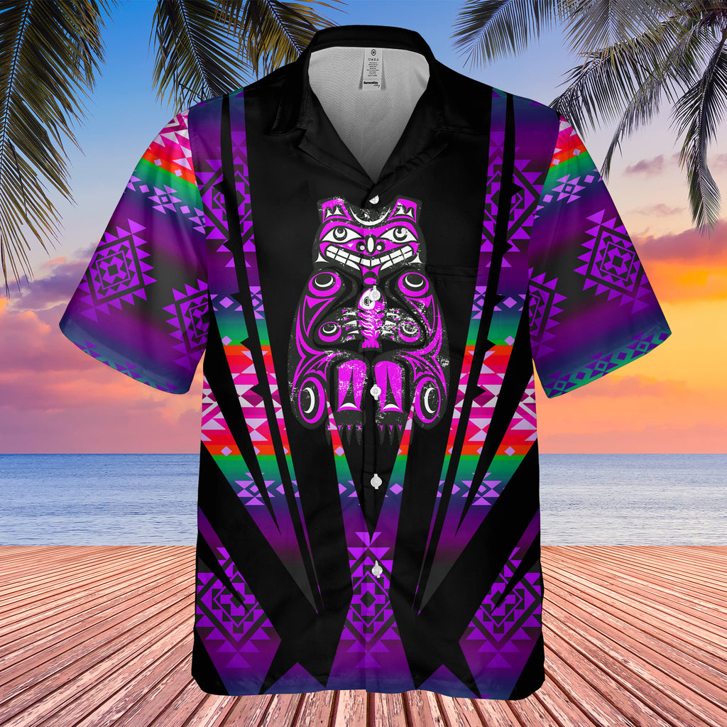 GB-HW000455 Tribe Design Native American Hawaiian Shirt 3D