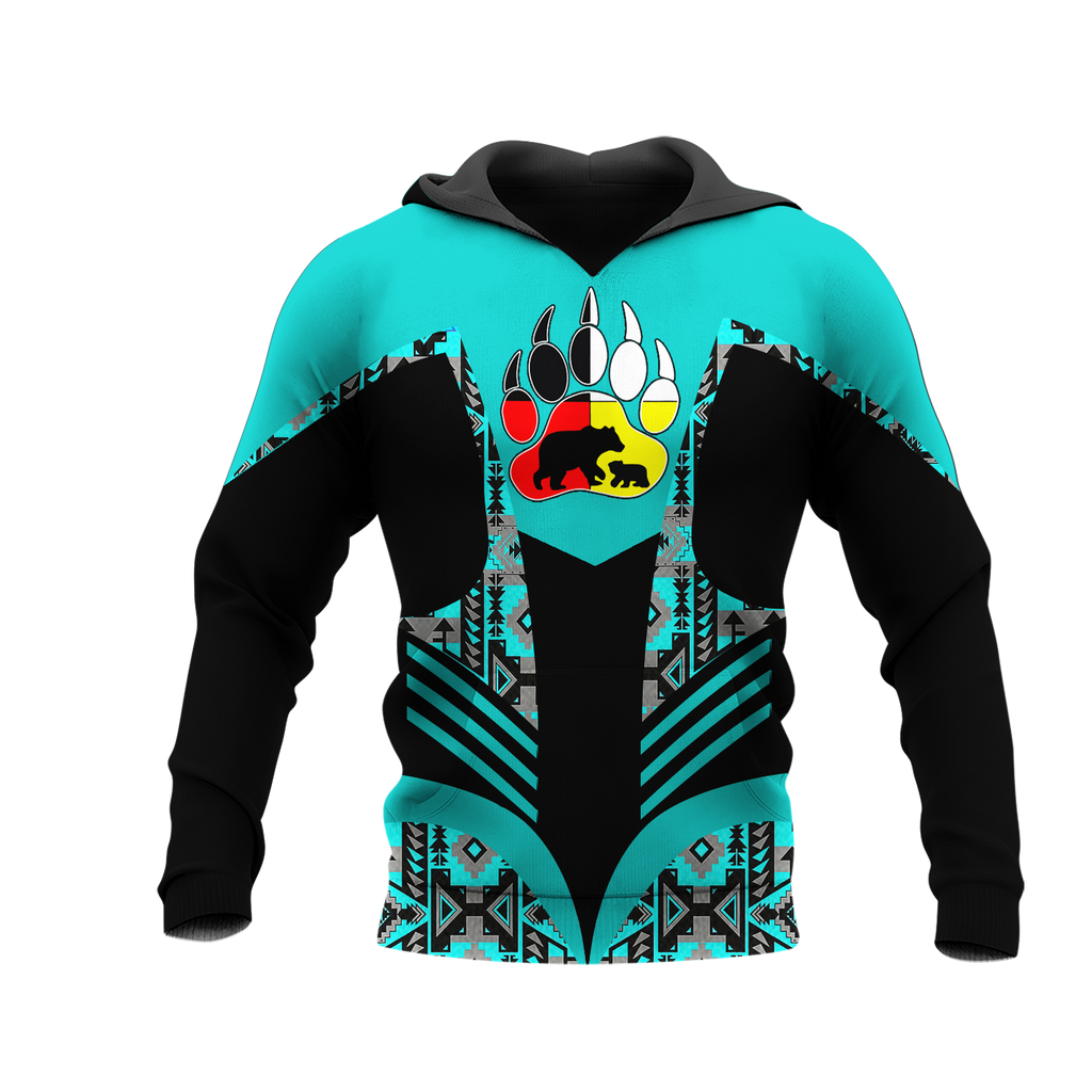 Powwow StoreHD001191 Pattern Native Pride 3D Hoodie