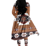 Powwow Storegb nat00012 tribe design native american cardigan coat long pant set