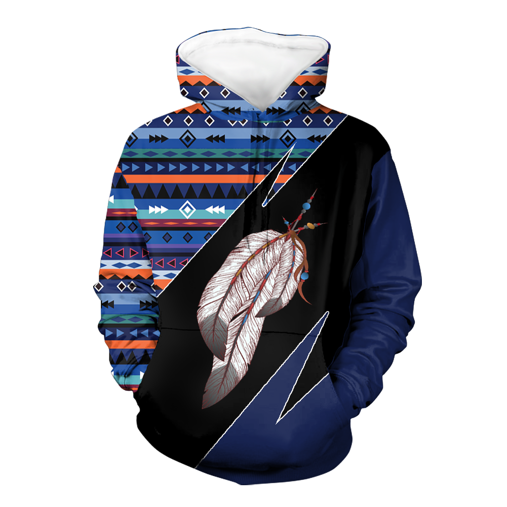 Powwow StoreHD0012159 Pattern Native Pride 3D Hoodie