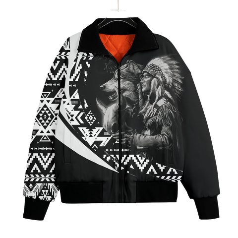 KFLO005 Pattern Native American Unisex Knitted Fleece Lapel Outwear