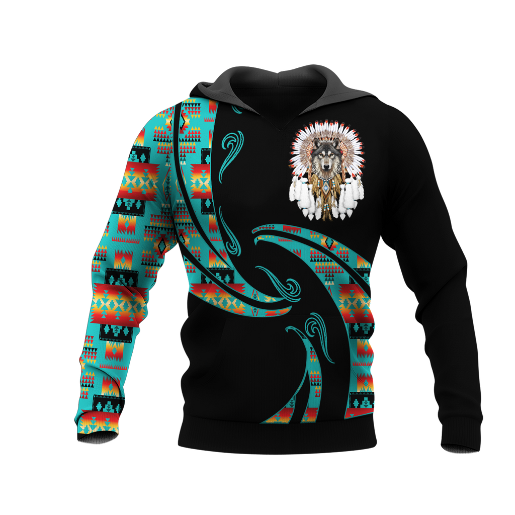 Powwow StoreHD0012378 Pattern Native Pride 3D Hoodie