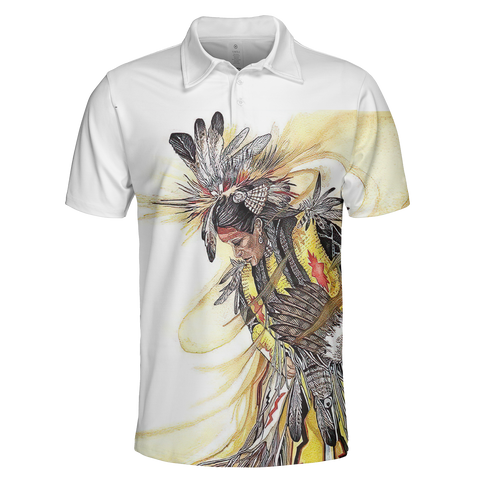 Powwow StorePOLO0065 Native American  Polo TShirt 3D