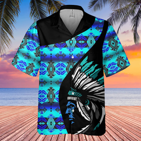 Powwow StoreGBHW000464 Tribe Design Native American Hawaiian Shirt 3D