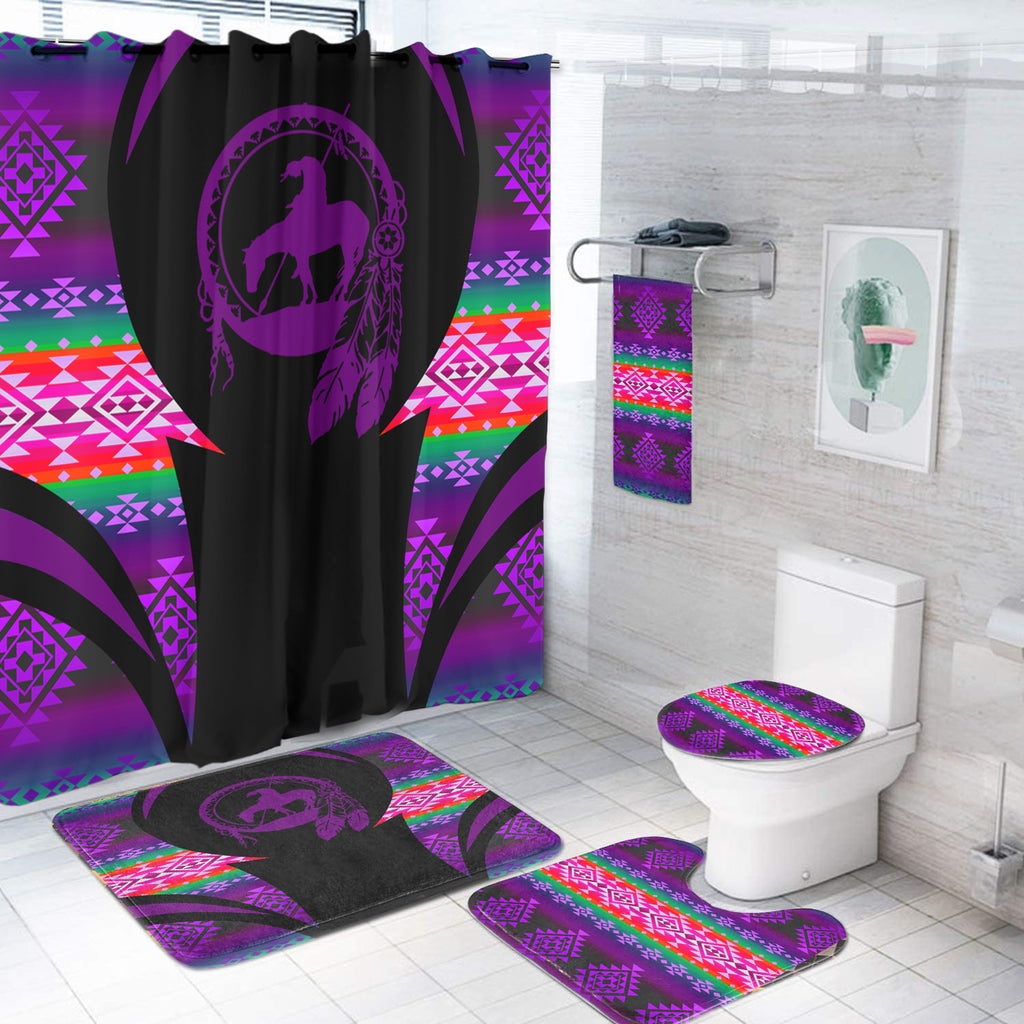 Powwow StoreBS000360 Pattern Native American Bathroom Set