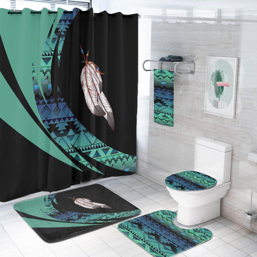 Powwow StoreBS000362 Pattern Native American Bathroom Set