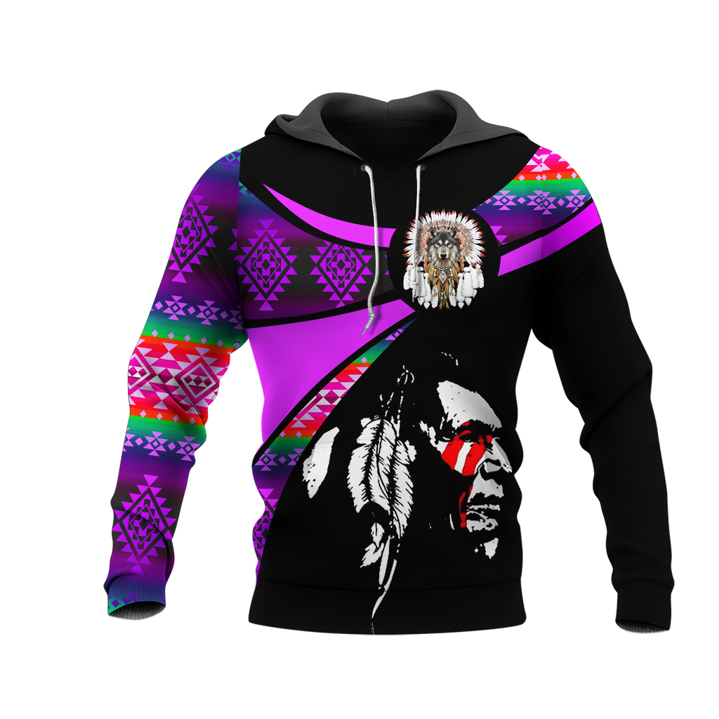 Powwow StoreHD000829 Pattern Native Pride 3D Hoodie