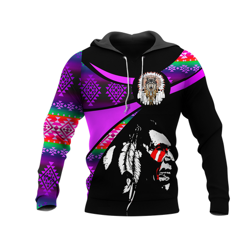 Powwow StoreHD000829 Pattern Native Pride 3D Hoodie