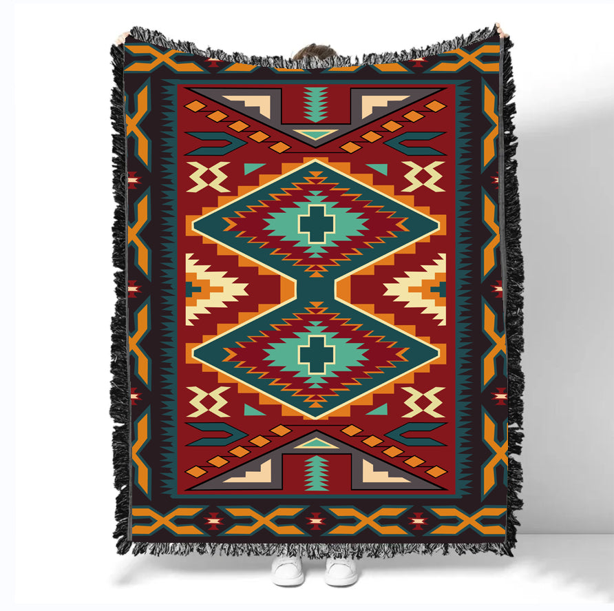 GB-NAT00061 Pattern Native Woven Blanket